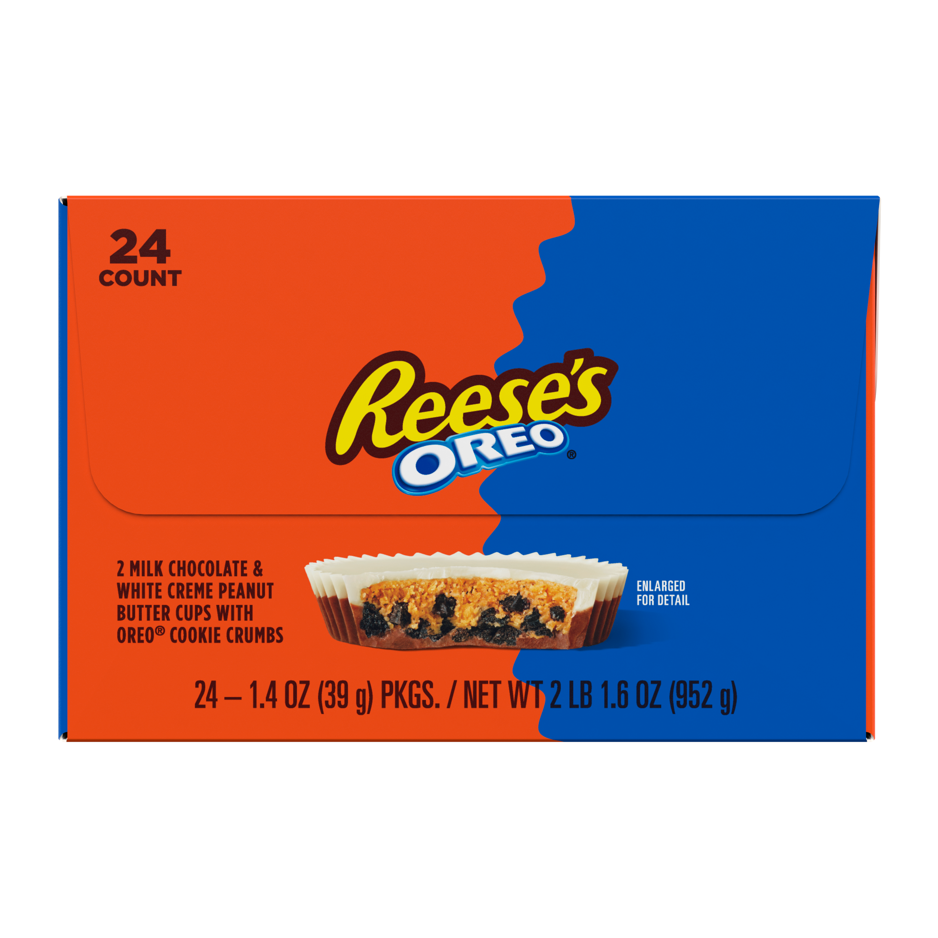 REESE’S OREO® Milk Chocolate and White Creme Peanut Butter Cups Candy Packs, 1.4 oz (24 Count) - THE HERSHEY COMPANY