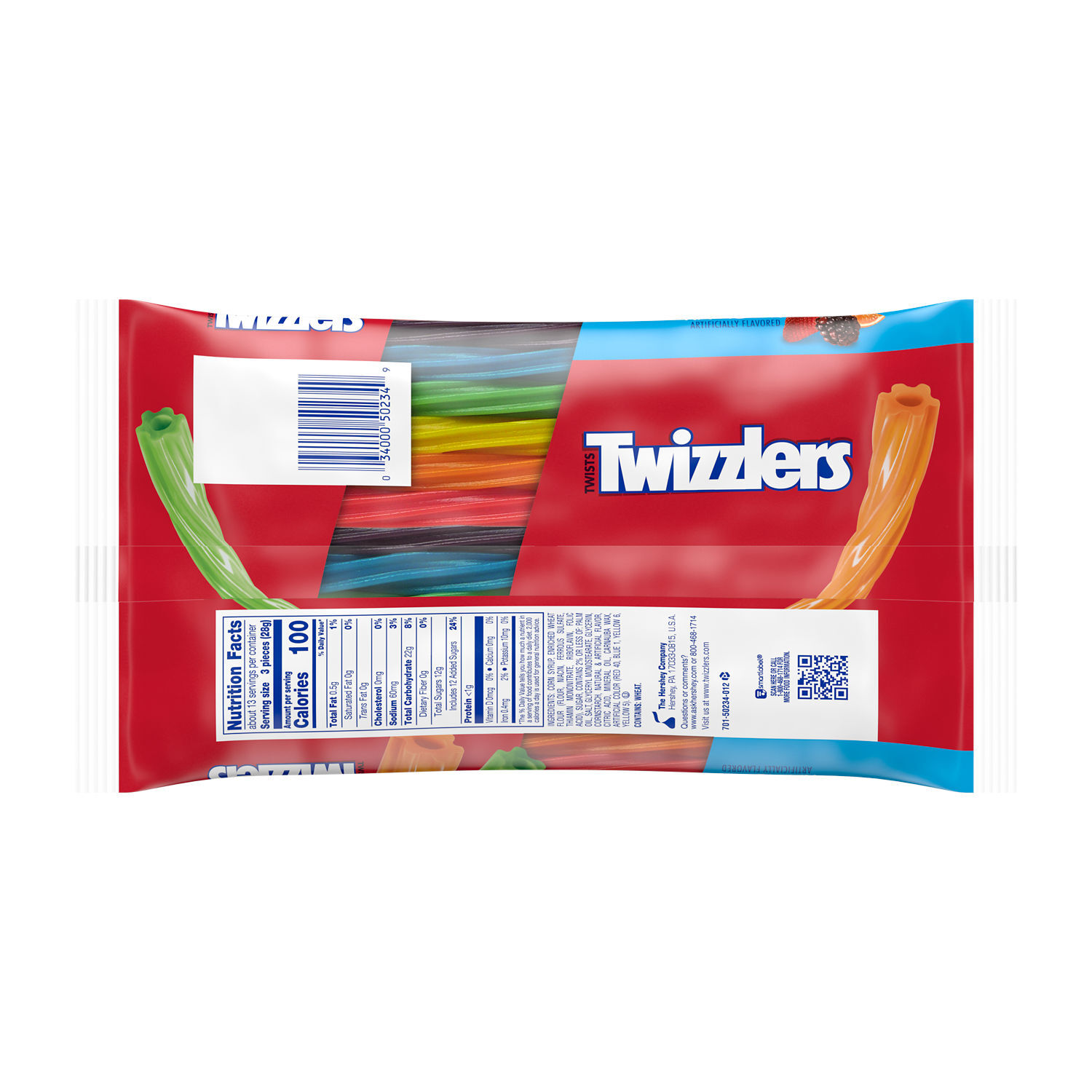 TWIZZLERS Rainbow Twists 12.4oz Candy Bag - THE HERSHEY COMPANY