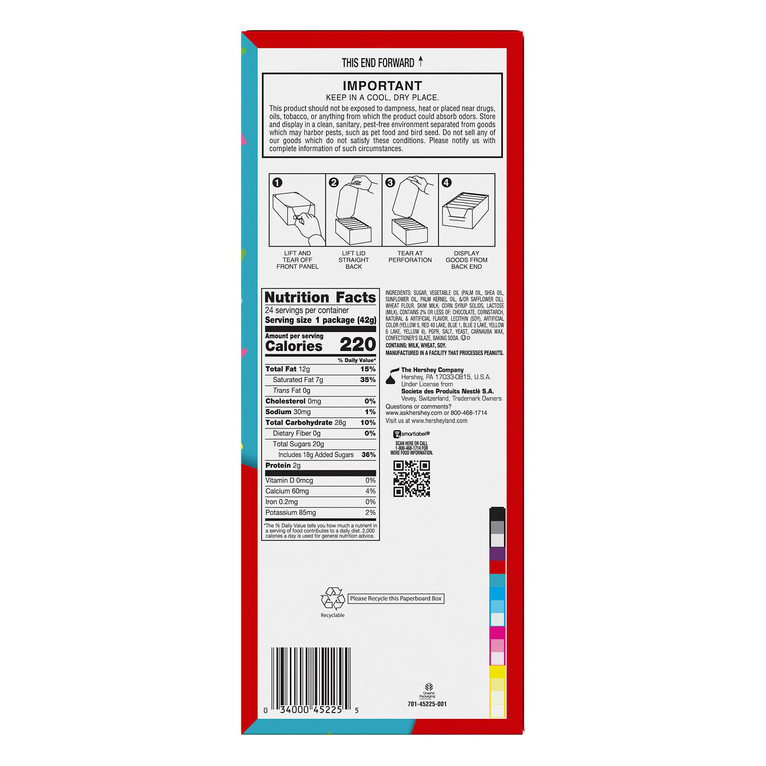 KIT KAT® Birthday Cake Flavored Wafer Candy Bars, 1.5 oz (24 Count) - THE HERSHEY COMPANY