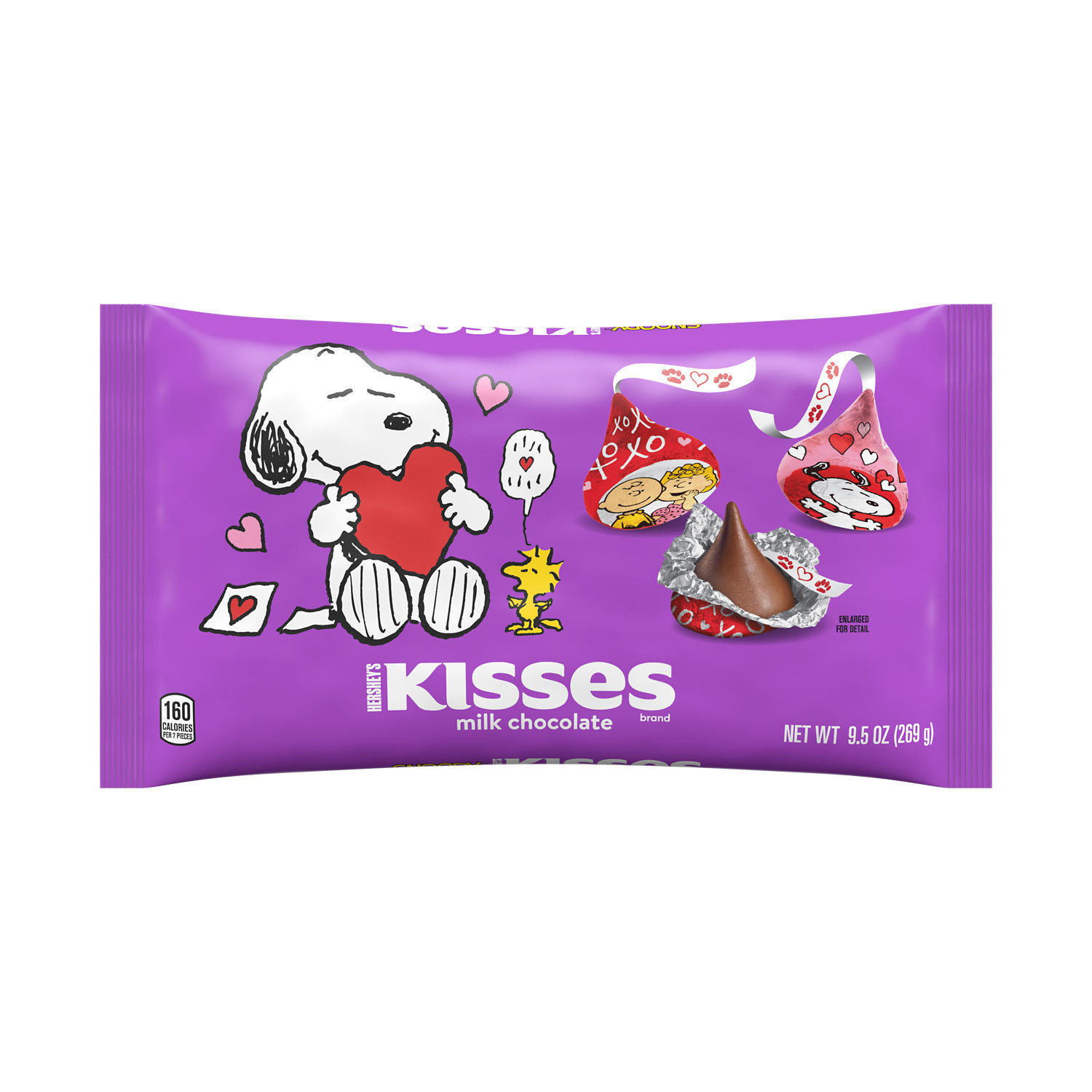 HERSHEY’S KISSES Milk Chocolate Snoopy™ and Friends, Valentine’s Day, Candy Bag, 9.5 oz - THE HERSHEY COMPANY